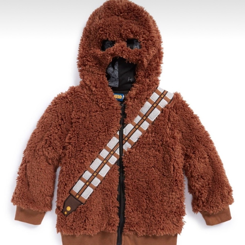 Boys size 4 Chewbacca Star Wars Furry Hoodie NWT! New
